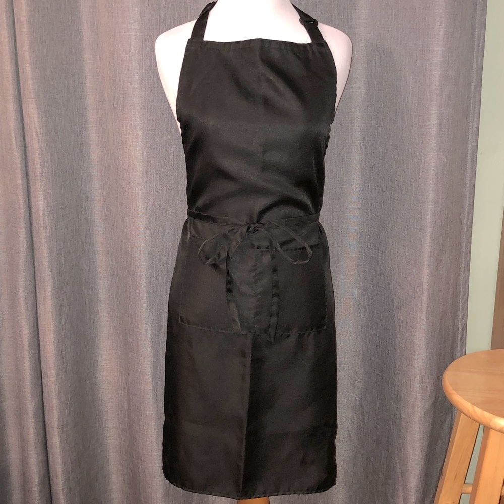 Plain Black Kitchen Apron